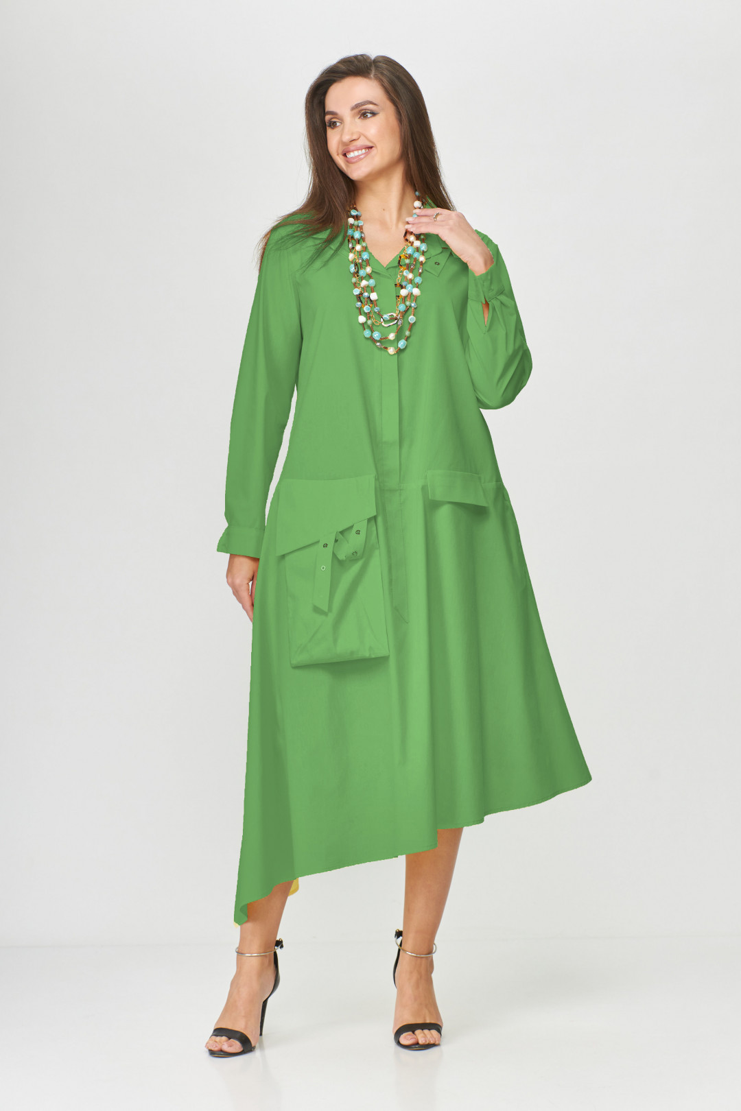 Платье Abbi style 1009 зеленый